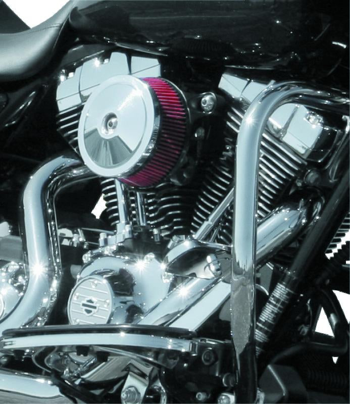 S&S Cycle Dished Bobber Air Cleaner Cover with Machined Highlights - Chrome | Part #170-0120