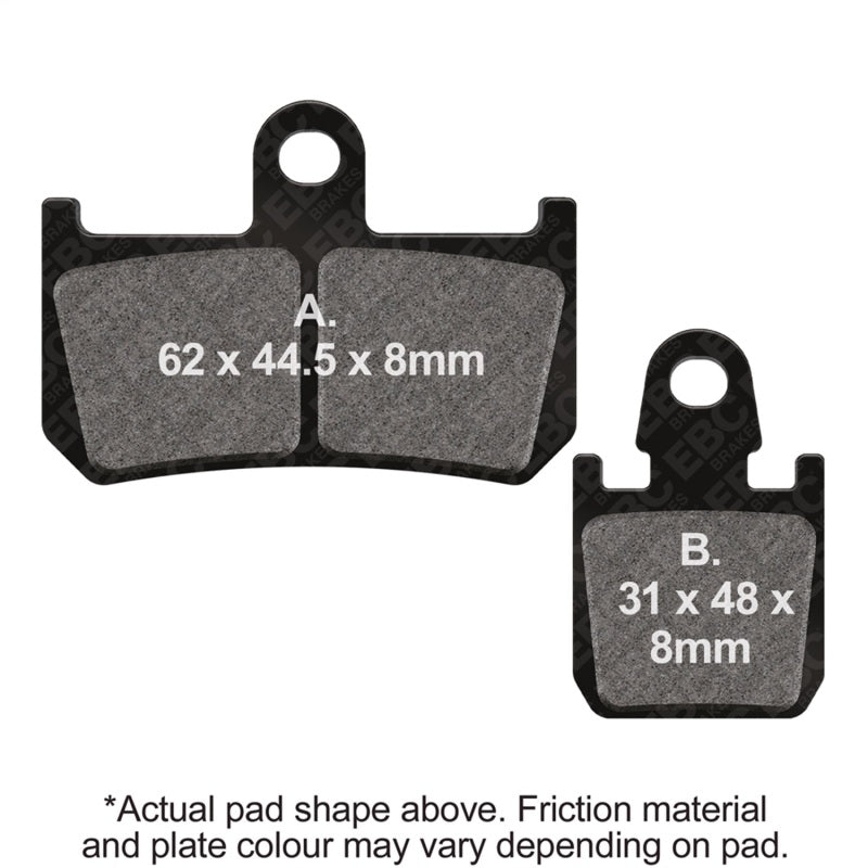 EBC Powersports Double-H Sintered HH Brake Pads for Yamaha YZF-R1 and VMX1700 V-Max – Part FA442/4HH