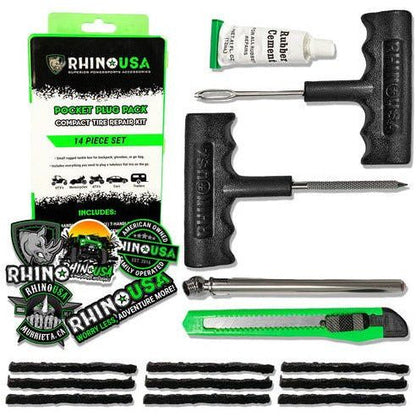 14 Piece Compact Tire Repair Kit