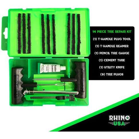 14 Piece Compact Tire Repair Kit