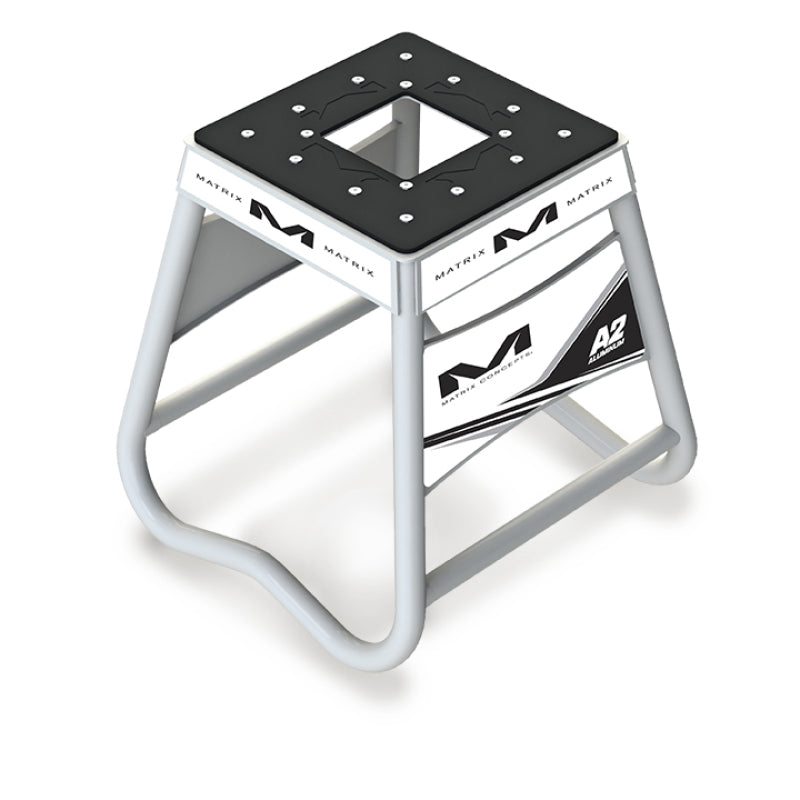 Matrix Concepts A2 Aluminum Stand - White | Heavy-Duty Powersports Support with Customizable Side Panels