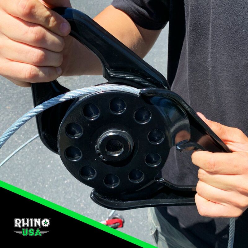 Rhino USA Snatch Block RNO-SNTCH-BLCK for Heavy-Duty Lifting and Pulling