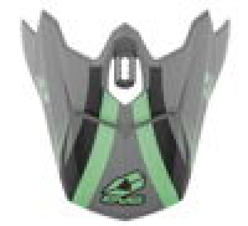 EVS T3 Works Helmet Visor - Matte Grey, Green & Black for Powersports