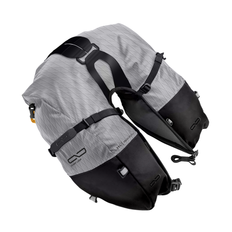 Giant Loop Coyote Saddlebag 39L in Gray – Durable Motorcycle Storage Solution