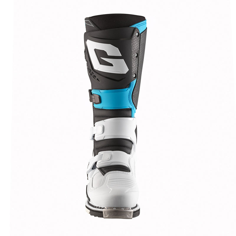 Gaerne SG22 Limited Edition Motorcycle Boot - Size 11 White/Black/Light Blue