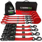 1.6" x 15' Heavy Duty Ratchet Tie-Down Set (4-Pack)