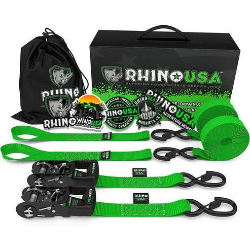1.6" x 8' Heavy Duty Ratchet Tie-Down Set (2-Pack)