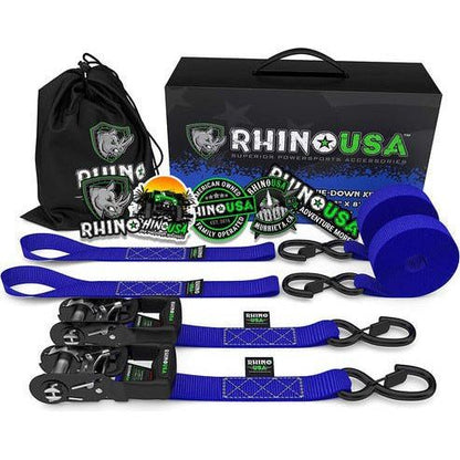 1.6" x 8' Heavy Duty Ratchet Tie-Down Set (2-Pack)