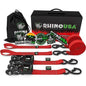 1.6" x 8' Heavy Duty Ratchet Tie-Down Set (2-Pack)