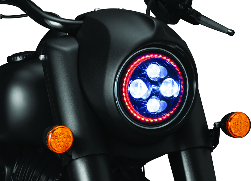 Kuryakyn Orbit Headlight Adapter in Black for Indian Chieftain and Roadmaster Models