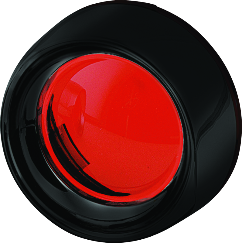 Kuryakyn Deep Dish Turn Signal Bezels with Red Lenses for Harley-Davidson Bullet Signals Part #5482