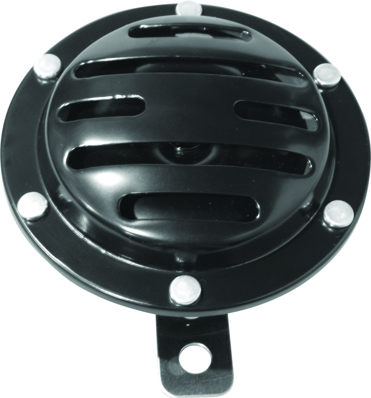 Bikers Choice Black Slotted Horn 12V with Universal Mount - 4 Inch Diameter