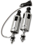 Progressive 00-17 Harley-Davidson Softail 422 Series Shocks with Remote Adjustable Preload - Chrome