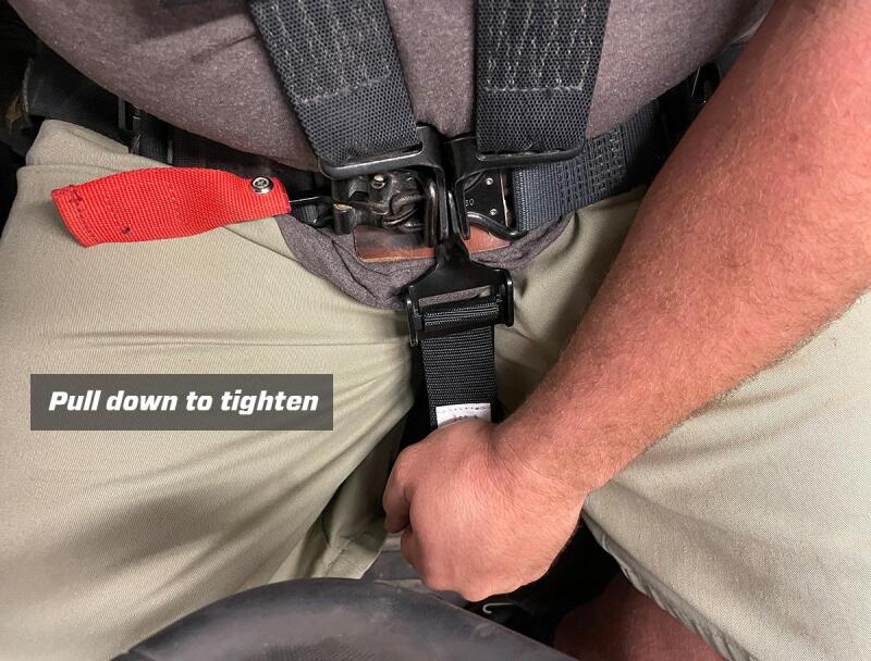 PRP Seats Adjustable 5th Point Crotch Belt for Latch and Link Harness - Black