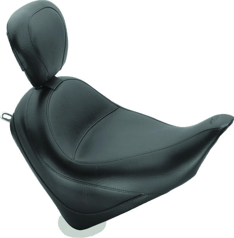 Mustang Motorcycle 77640AB Black Saddlebag Lid Covers with Red Stitching for Harley-Davidson Touring Models (Pairs)