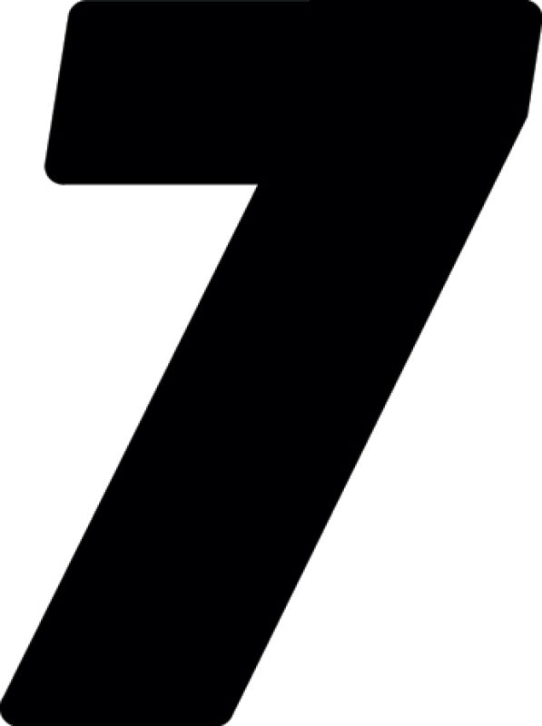 Hardline Dirt Digits 3-Pack 4-inch High Gloss Black Numbers Part DD43B-7 for Powersports Vehicles