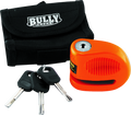 BikeMaster Bully Lock Disc Orange with Pouch - 5.5mm Security Lock for Motorcycles