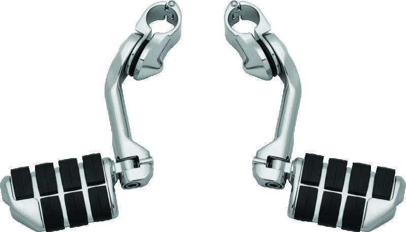 Kuryakyn Tour-Tech Cruise 6-inch Mount Arm with Dually ISO Pegs and 1-1/4-inch Clamp – Chrome