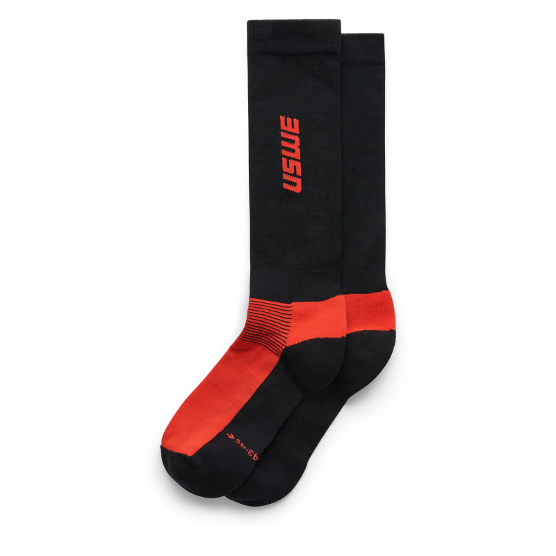USWE Rapp Moto Sock Flame Red Size 40/42 – High-Performance Powersports Gear Accessory