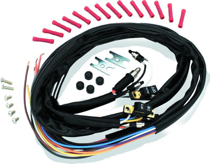 Twin Power 73-81 Big Twin and XL Black Handlebar Switches with Wires for Harley Davidson