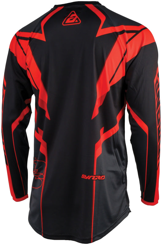 Answer 25 Syncron Envenom Jersey Red/Black XL – Powersports Riding Jersey with Moisture-Wicking Fabric