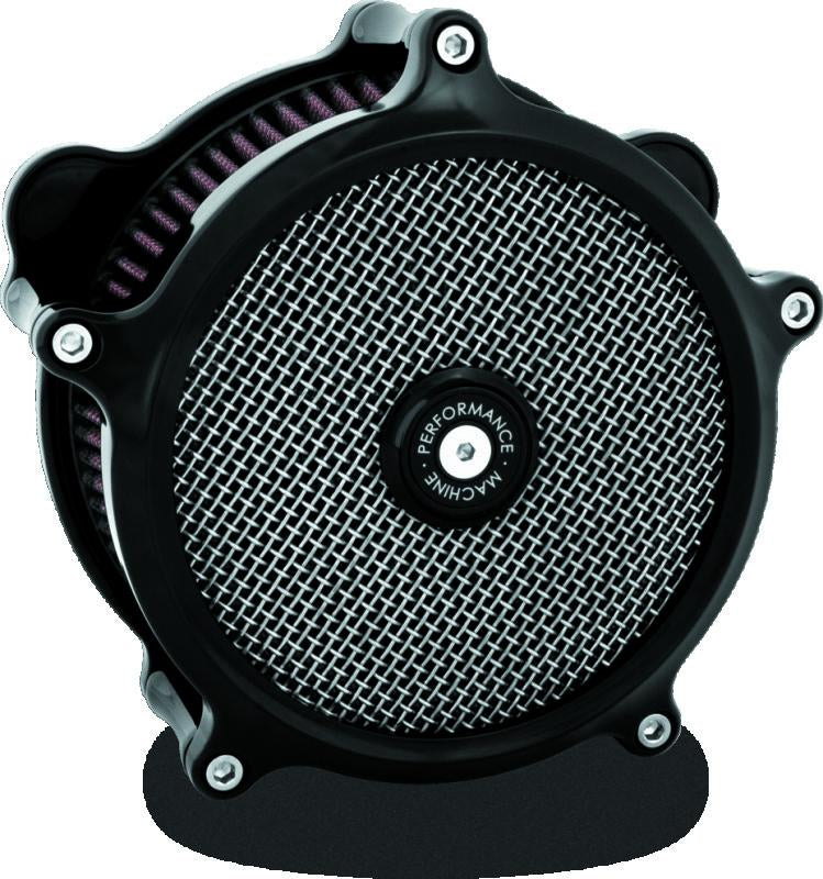 Performance Machine Black Ano Air Cleaner for Harley Davidson Touring Models Part 0206-2139-B