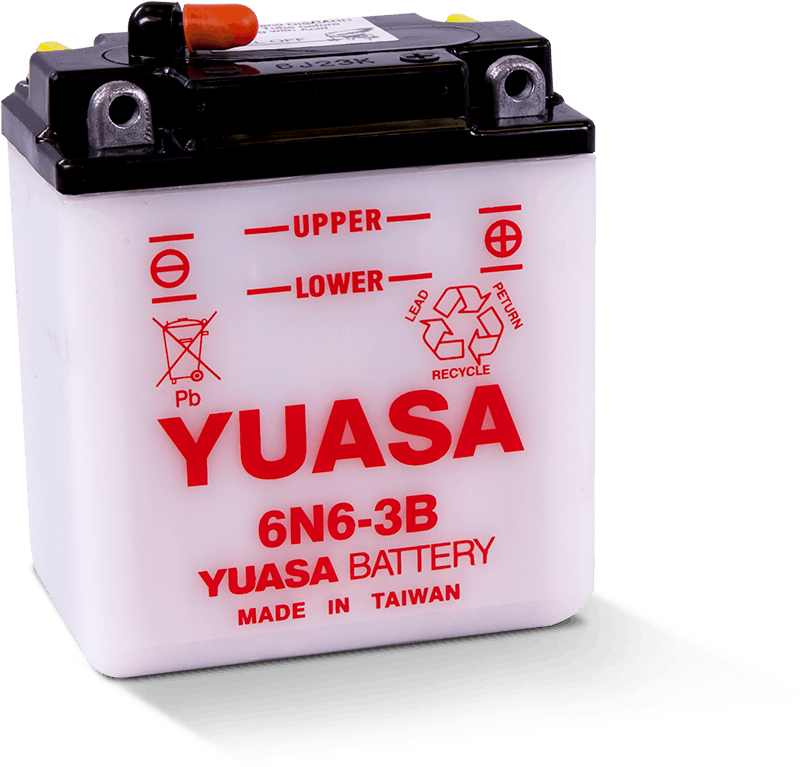Yuasa 6N6-3B Conventional 6-Volt Battery for Honda Powersports Models