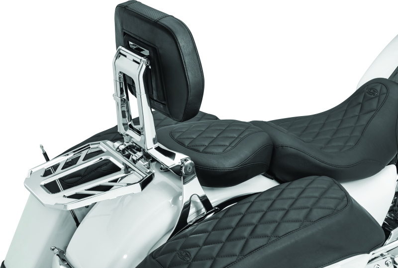 Kuryakyn Neo Driver & Passenger Backrest with Luggage Rack – Chrome Part 5746