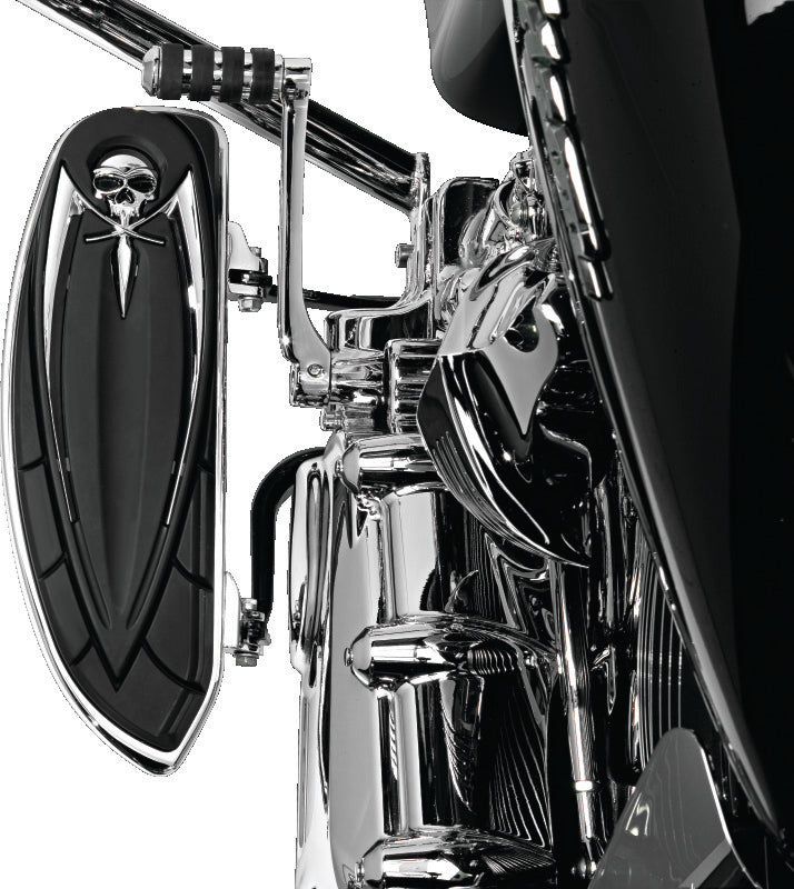 Kuryakyn Floorboard Relocator Brackets for 1997-2016 Harley-Davidson Touring Models - Chrome