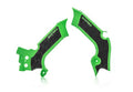 Acerbis 21+ Kawasaki KX250 / 19-23 KX450 Frame Guards with X-Grip in Green and Black