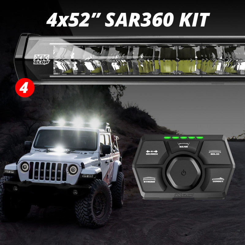 XKGLOW XK-SAR360-3333 SAR360 Search and Rescue Light System - 4 LED Light Bars, 52 Inches