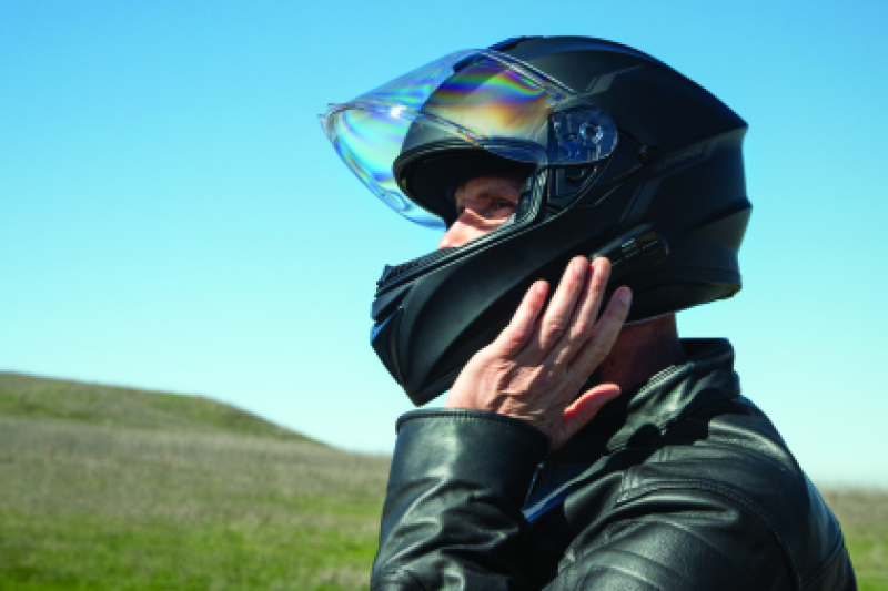 Sena Technologies Outforce Full Face Bluetooth Helmet in Matte Black – Medium Size