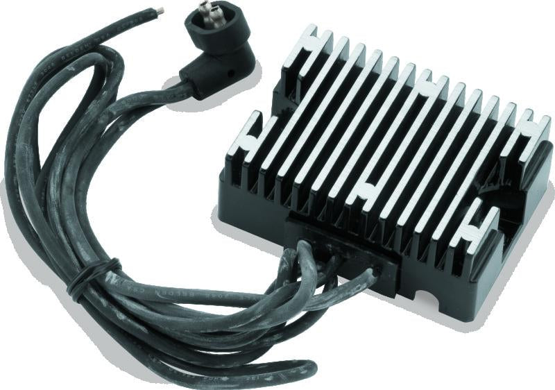 TwinPower 89-99 Big Twin Voltage Regulator for Harley Davidson — Black Finish, 32 Amp Replacement Part