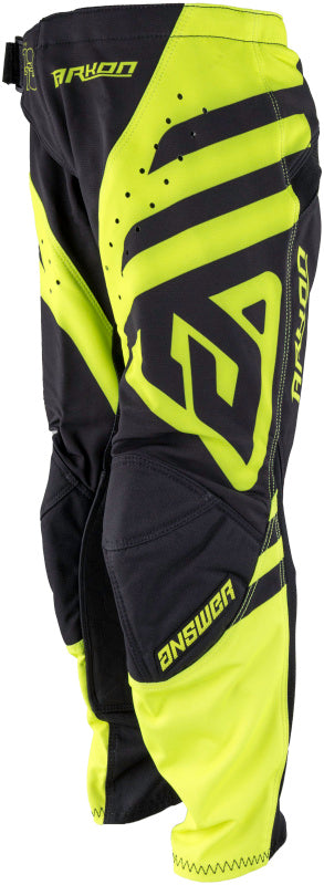 Answer 25 Arkon Nitrus Youth Pants - Black/Hyper Acid, Size 22