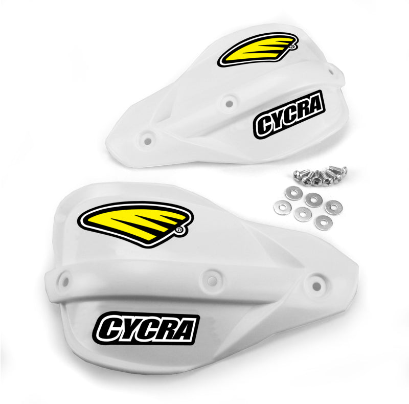 Cycra Enduro Handshield - White for Probend Alloy Bars