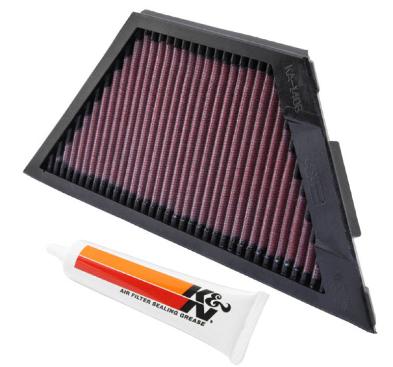 K&N Engineering Part KA-1406 High-Flow Reusable Air Filter for Kawasaki ZX1400 Ninja ZX-14 and ZG1400 Concours