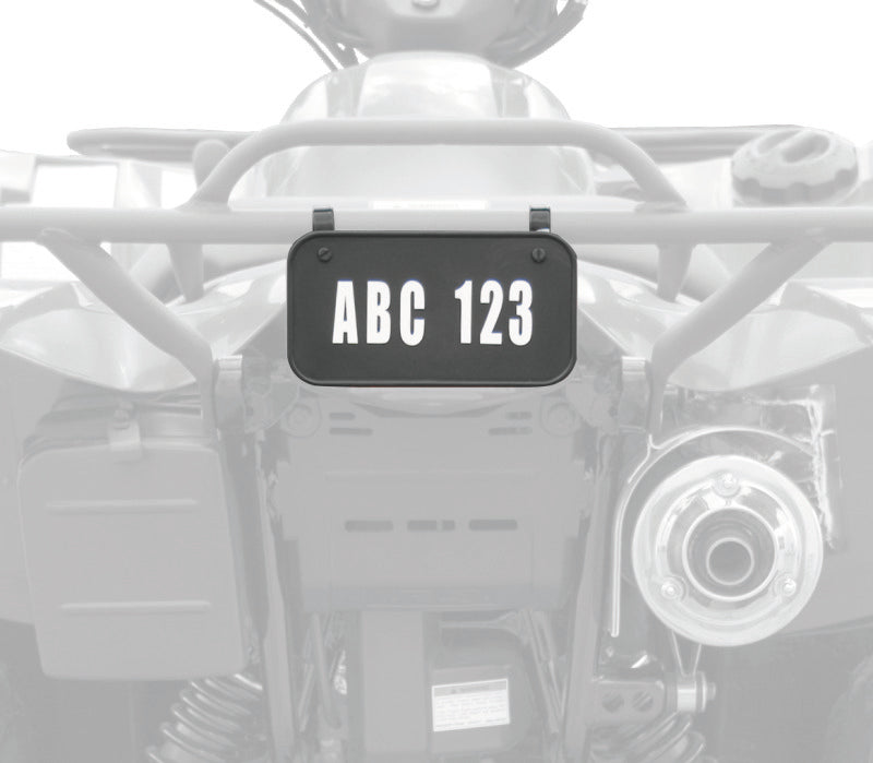 QuadBoss ATV License Plate Kit - Black Part Number 211906