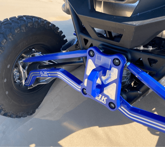 Polaris Pro R / Turbo R High Clearance Radius Rods by AJK Offroad in Blue 