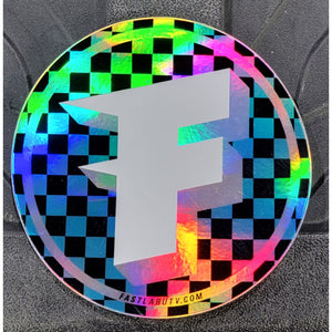 FastLab 5" Circle Holo Checkers Decal