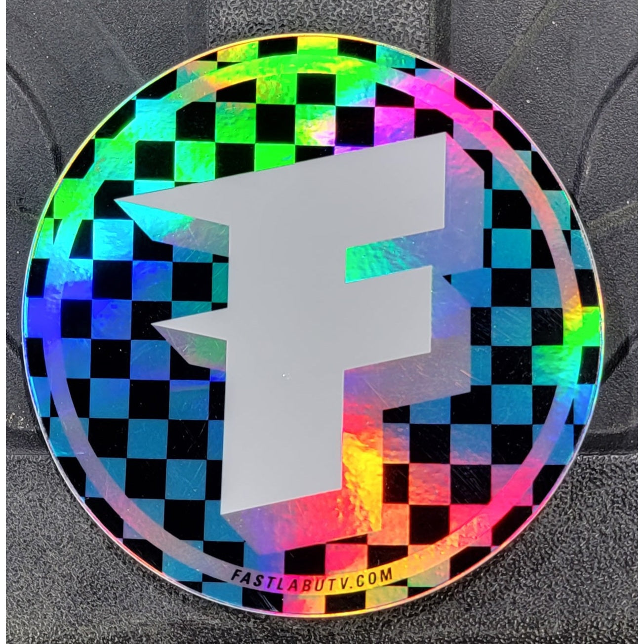 FastLab 5" Circle Holo Checkers Decal