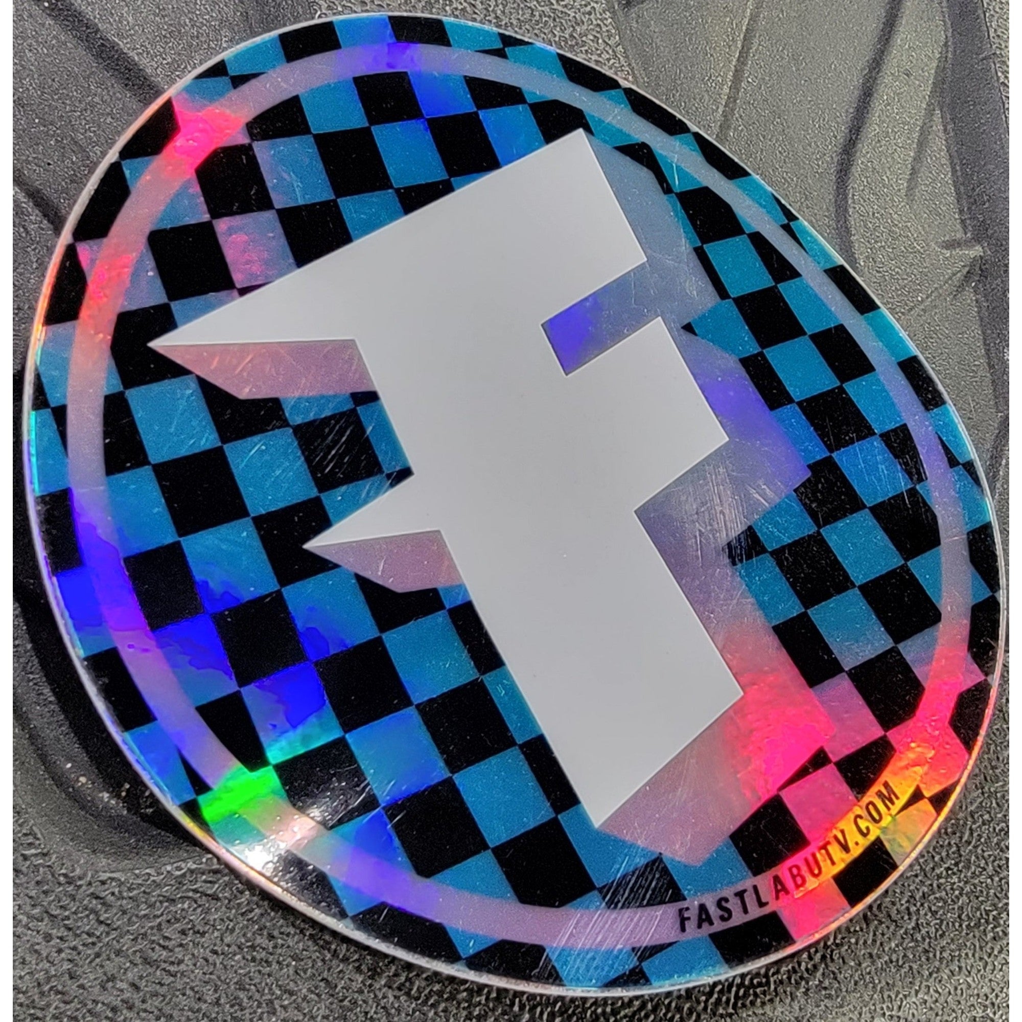 FastLab 5" Circle Holo Checkers Decal