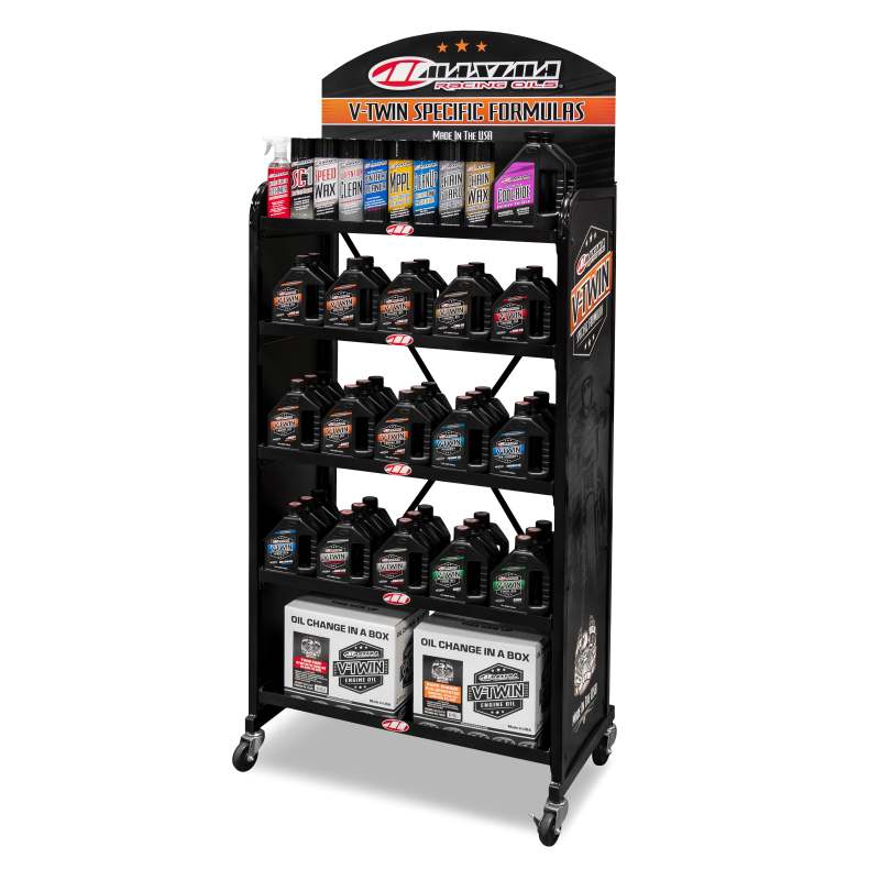 Maxima V-Twin Floor Display Large Metal Shelf for Powersports Equipment
