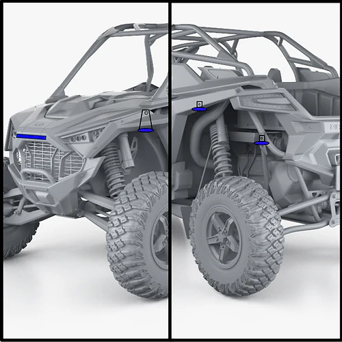 (RZR Pro) Pro XP, Pro R, Turbo R Specific Rock Light Kit