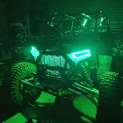 (RGB+W) Polaris RZR / General Headlights (Compatible With Rock Lights)