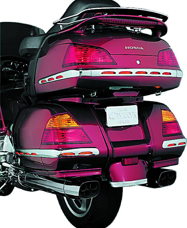 Kuryakyn LED Trunk Molding for 2001-2010 Honda Gold Wing GL1800 – Chrome with Red Lens