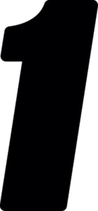 Hardline Dirt Digits 3-Pack - 4 Inch High Gloss Black Vinyl Numbers for Powersports