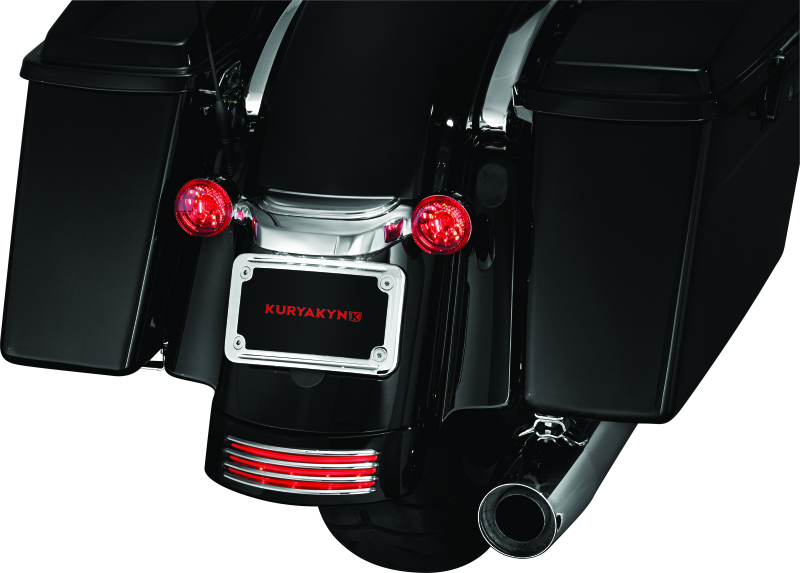 Kuryakyn Curved License Plate Mount for Harley-Davidson Street Glide and Road Glide (Part #3157)