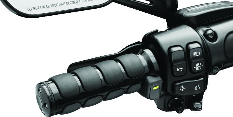 Kuryakyn Heated ISO Grips Dual Cable Gloss Black - Model 6473 for Harley-Davidson