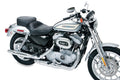 Mustang Motorcycle 04-21 Harley Sportster 4.5 Wide Touring Solo Seat with Driver Backrest - Black