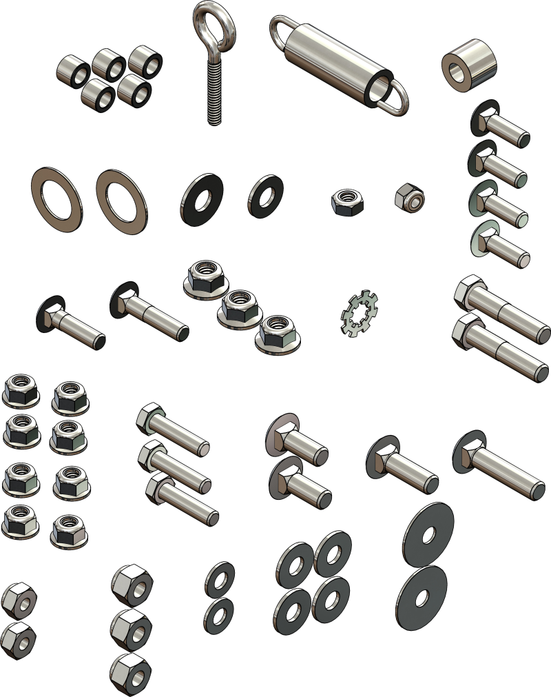 KFI Manual Lift Hardware Kit - Durable Powersports Equipment Part HK-101